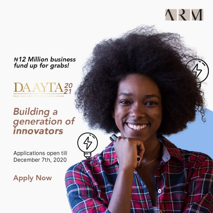 Call for Applications Deji Alli ARM Young Talent Award 2021 MSME Africa