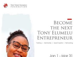 Application deadline for the Tony Elumelu Foundation Entrepreneurship Programme is March 31