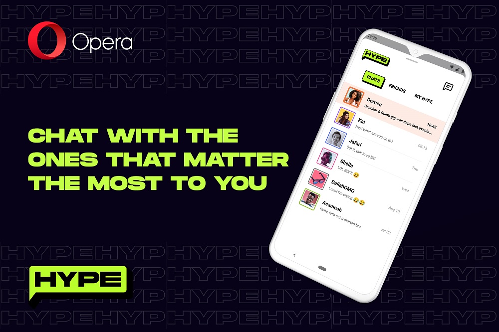 Opera launches Hype; its new dedicated chat service built into the Opera Mini browser