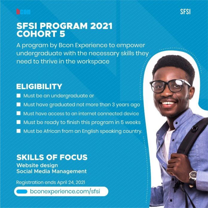 Straight From School Initiative (SFSI) Program 2020 for Nigerians (Cohort 5)