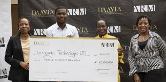 Tope Idris Sulaimon of Scrapays Emerges Winner of ARM DAAYTA 2021,Gets ₦12m grant
