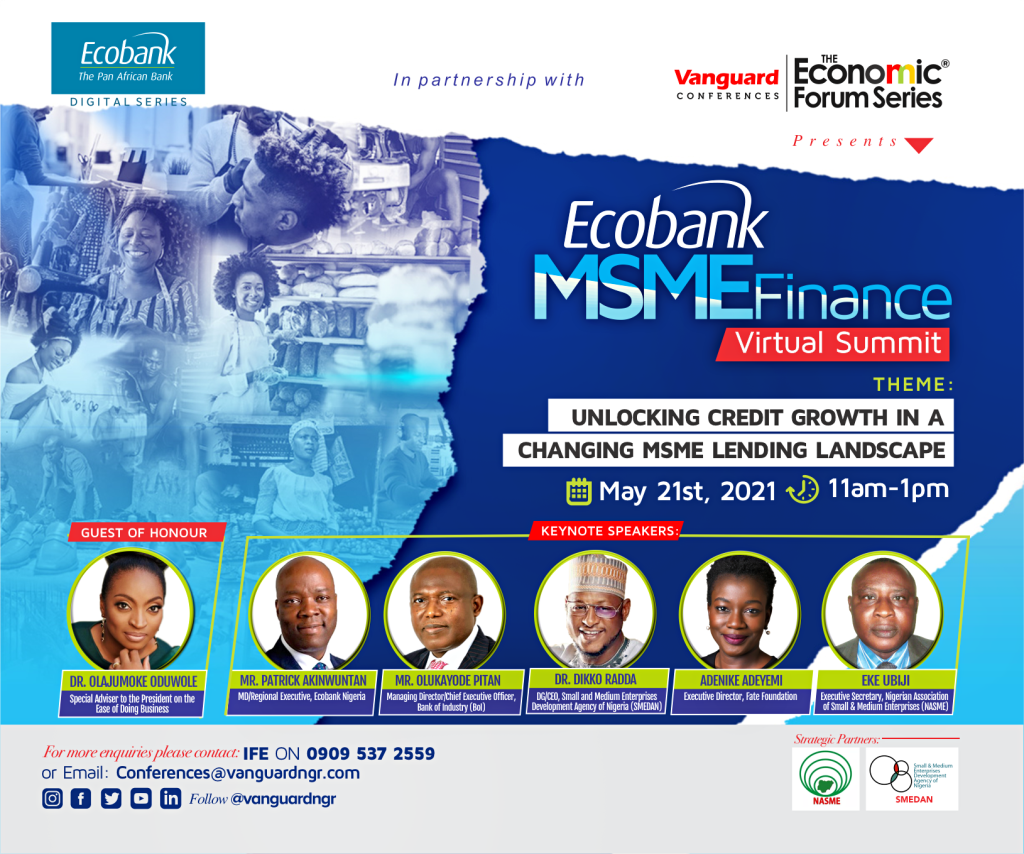 Ecobank Partners Vanguard Economic Forum Series to Convene MSME Finance Summit