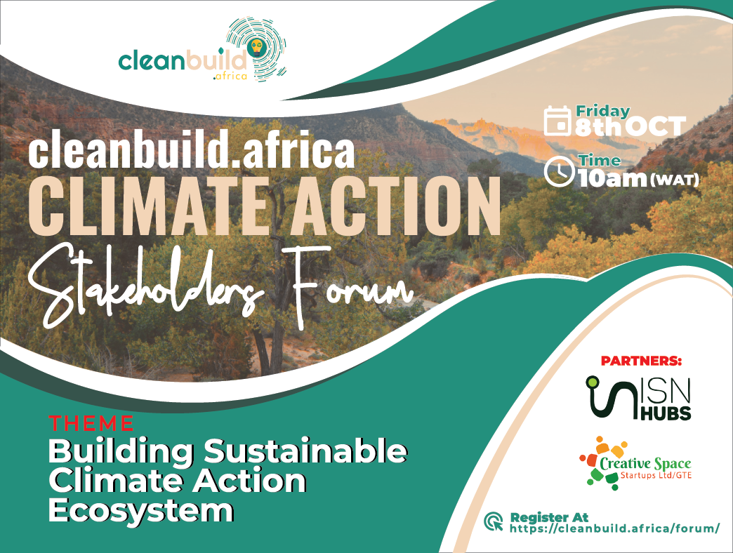 Cleanbuild.africa & Creative Space to hold first Cleantech and climate action stakeholders' forum