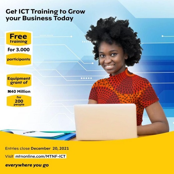 Call for Applications: MTN Nigeria ICT and Business Skills Training Program for Nigerian Youths (Training for 3,000 Youths & Grants for 200 Youths)