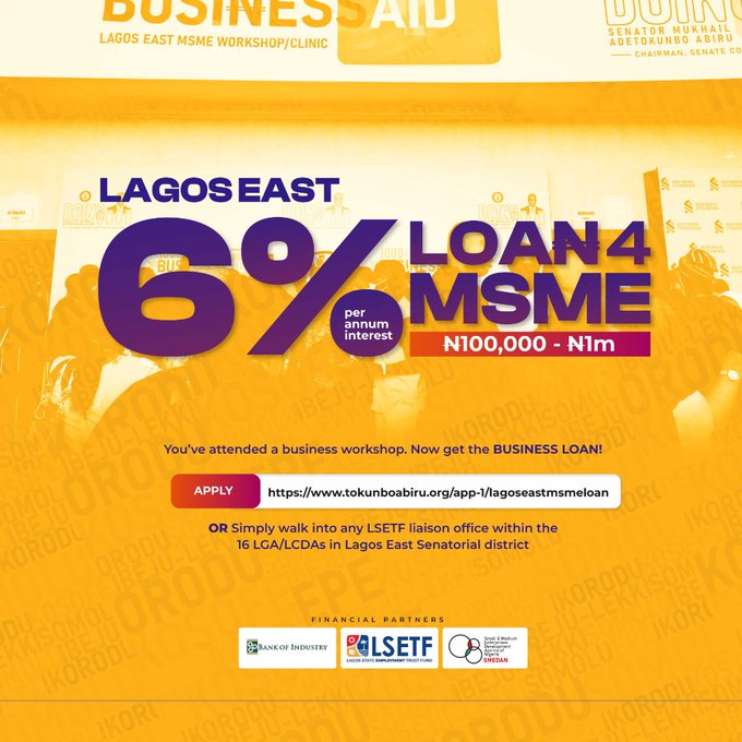 Lagos East 6% Per Annum Interest Loan4MSME