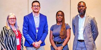 From left — Social Impact Manager, Project Management Institute (PMI), Laura Davidson; Executive Director, Anzisha Prize, Josh Adler; Executive Secretary, MTN Foundation, Odunayo Sanya, and Managing Director, Sub-Saharan Africa, Project Management Institute (PMI), George Asamani at the 7th annual Project Management Institute (PMI) Africa Conference held on Tuesday, September 13, in Lagos.