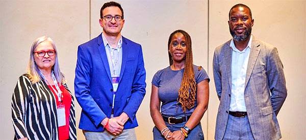 From left — Social Impact Manager, Project Management Institute (PMI), Laura Davidson; Executive Director, Anzisha Prize, Josh Adler; Executive Secretary, MTN Foundation, Odunayo Sanya, and Managing Director, Sub-Saharan Africa, Project Management Institute (PMI), George Asamani at the 7th annual Project Management Institute (PMI) Africa Conference held on Tuesday, September 13, in Lagos.