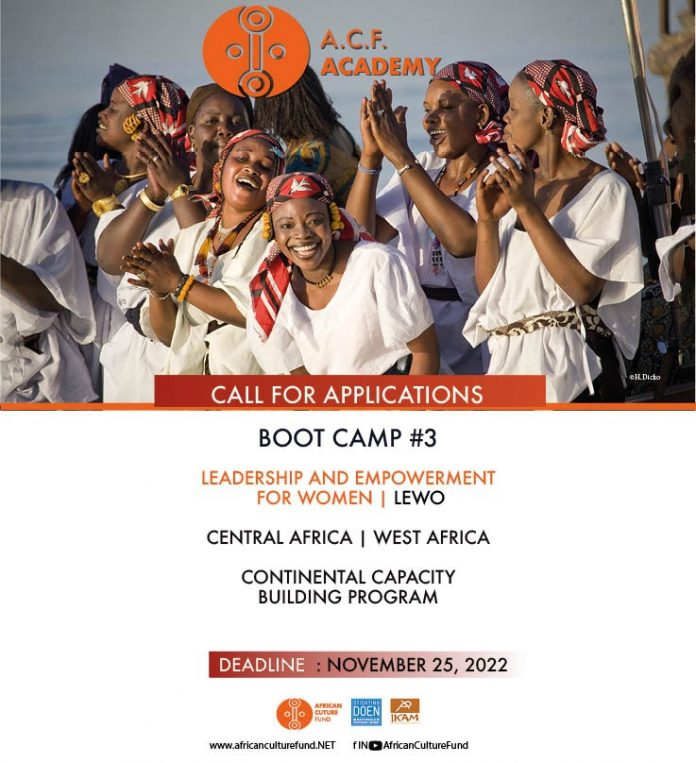 Call for Applications: African Culture Fund Bootcamp for Female Artists and Cultural Entrepreneurs