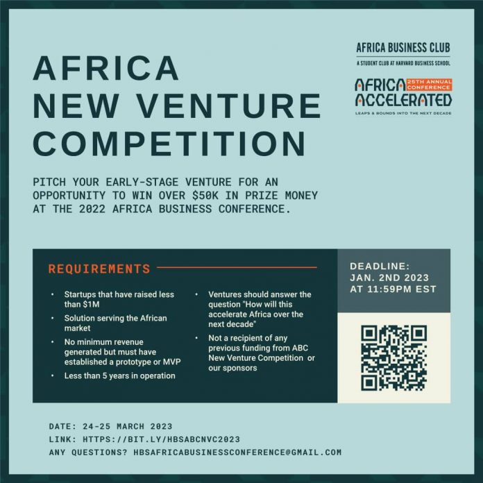 Call for Applications: Africa New Venture Competition for African Startups ($55,000 in Cash Prizes)