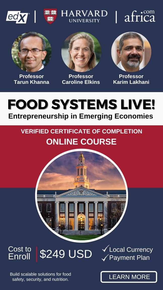Africa.com, HarvardX launch Online Course for Africans in Food Systems Businesses