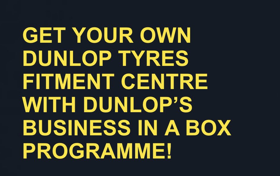 Call for Applications: Dunlop’s Business in a Box Programme for South African Automobile Entrepreneurs