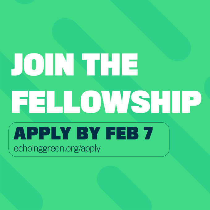 Call for Applications: Echoing Green Fellowship Programme for Leaders and Early-stage Startups