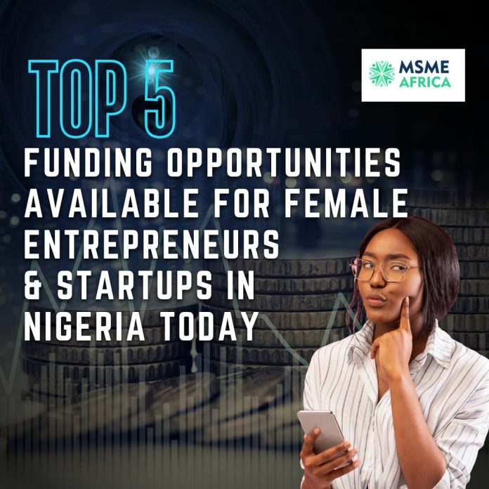 Top 5 Funding Opportunities available for Female Entrepreneurs and Startups in Nigeria today