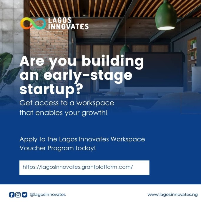 Call for Applications: Lagos Innovates Workspace Vouchers Program for Early-stage Startups