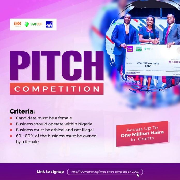 Call for Applications: International Women Day Conference 2023 Pitch Competition (N1,000,000 Prize)