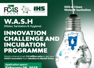 Call for Applications: WASH Innovation Challenge and Incubation Programme (₦3.5 million Prize)