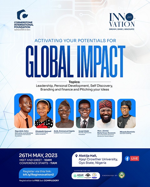 Cornerstone International Foundation Invites Students and Young Professionals to Innovation 2.0