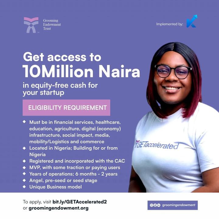 Call for Applications: Grooming Endowment Trust Grant (Access to 10 Million Naira)