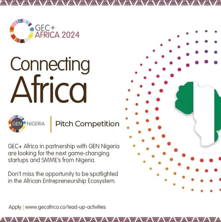 Call For Applications: GEC+Africa Regional Pitching Competition Programme for Africa SMEs(a prize up to $50 000)