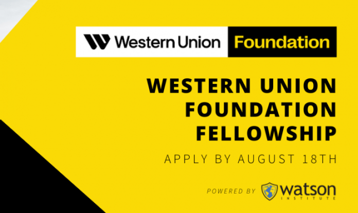 Call For Applications: Western Union Foundation Fully Funded Accelerator and Fellowship 2023