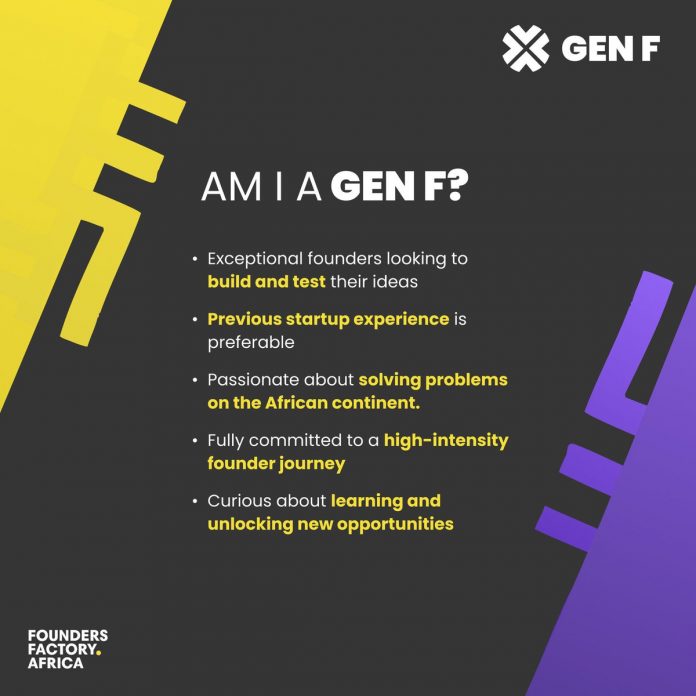 Call For Applications: Founders Factory Africa Gen F Entrepreneur In Residence( up to $250k)