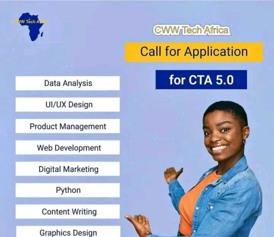 CWWTech Africa Digital, Tech, and Soft Skills Program 2023 For Young Africans (Cohort 5)