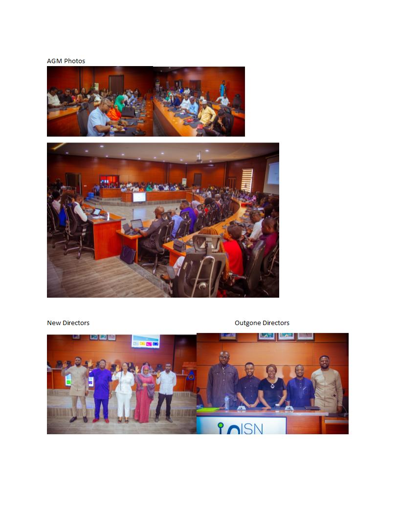 ISN Convenes 5th AGM & Annual Gathering, Ushers In Elected Directors