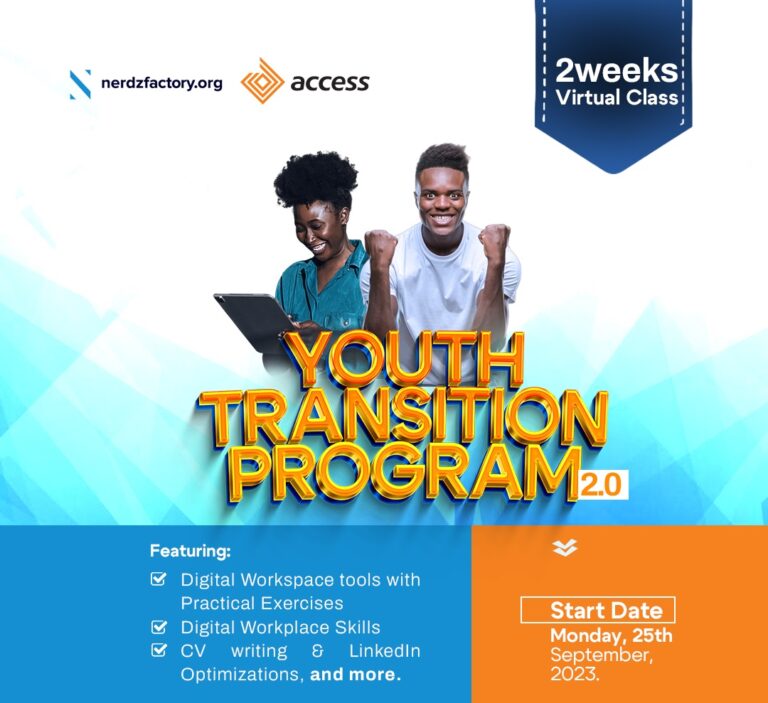 Call For Applications: Access/NerdzFactory Foundation Youth Transition Program