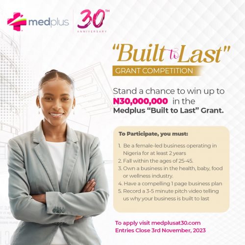 Call For Applications: Medplus Built To Last Grant Competition( Up to #30,000,000)