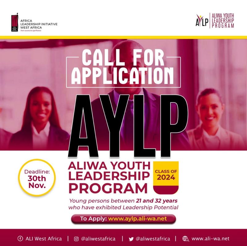 Call For Applications: African Leadership West Africa (ALIWA) Youth Leadership Program