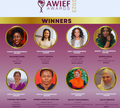 Winners of Africa Women Innovation and Entrepreneurship Forum (AWIEF) Awards 2023 Announced as FIFA Secretary General Fatma Samoura Receives the Inaugural AWIEF Lifetime Leadership Award