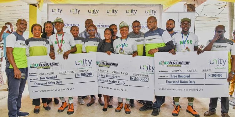 Unity Bank Empowers NYSC Corp Members with N10 Million in Entrepreneurship Grants