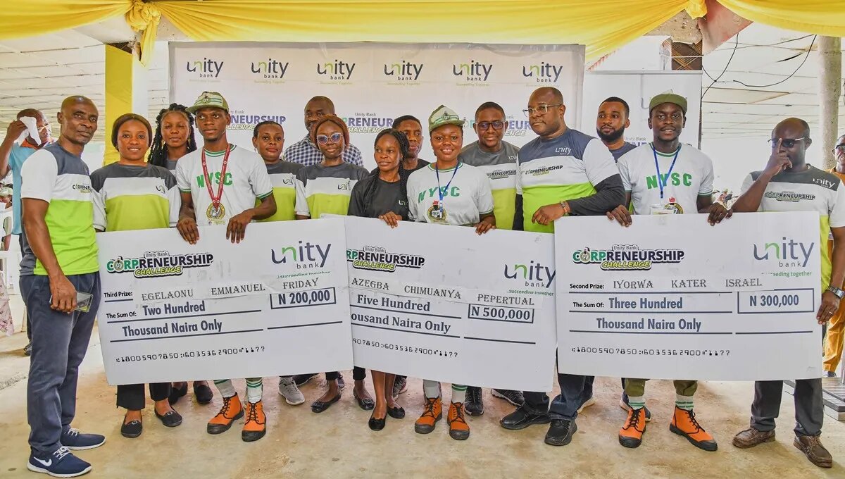 Unity Bank Empowers NYSC Corp Members with N10 Million in Entrepreneurship Grants
