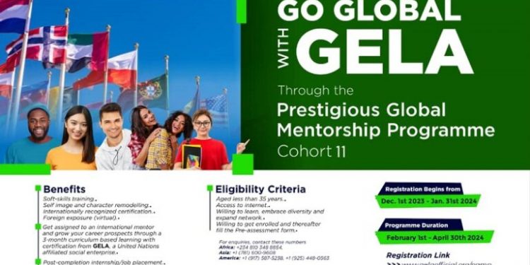 Call For Applications: GELA Prestigious Global Mentorship Program 2024 (Cohort 11)