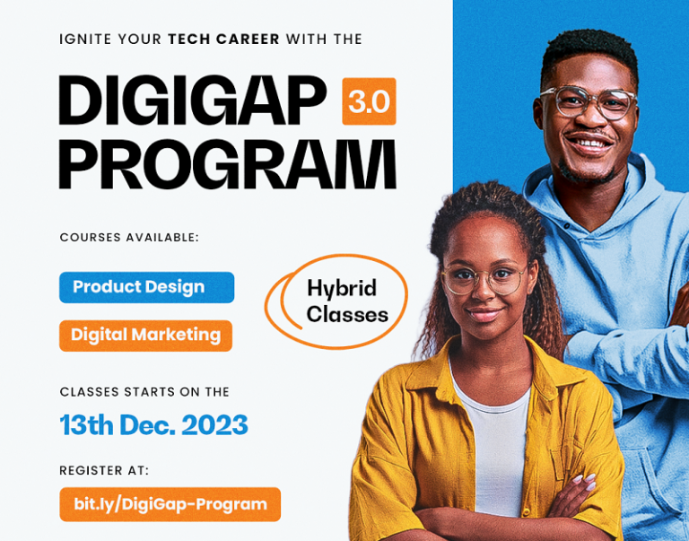 Call For Applications: DIGIGAP Program 3.0 to Ignite your Career in Tech