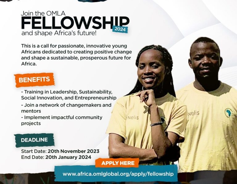 Call For Applications: One Million Leaders Africa (OMLA) Fellowship Program 2024