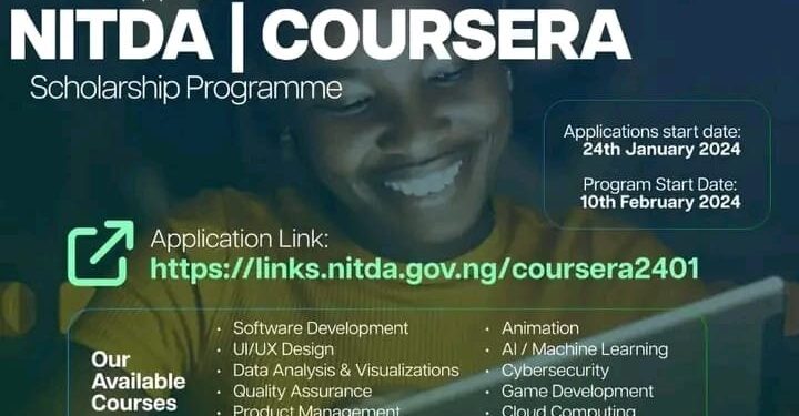 Call For Applications: NITDA/COURSERA Scholarship Program Cohort 3 ( (IT Career Pathway and Complementary Skills Pathway Training with free Certificate)