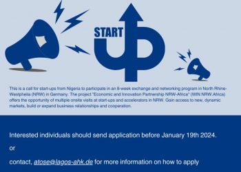 Call For Applications: Economic and Innovation Partnership NRW-Africa, Opportunity For Nigerian Start-ups
