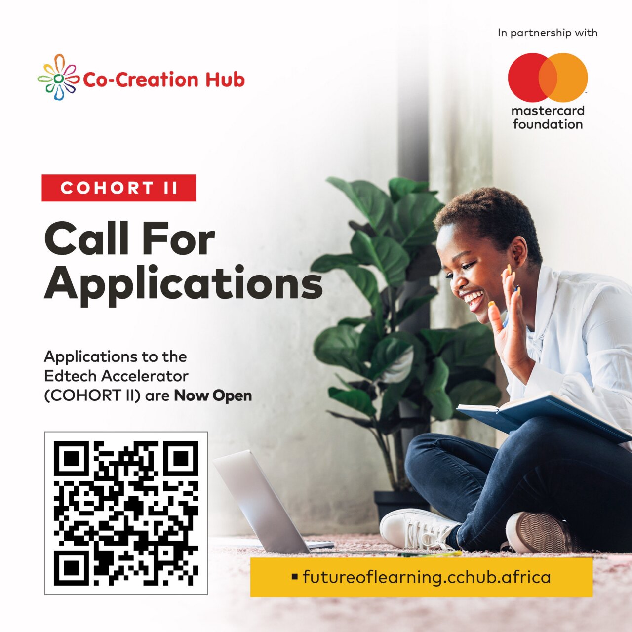 Call For Applications: CcHub and Mastercard Foundation Edtech Acceleration Cohort II For African Edtech Startups ( Up to 100k USD Equity Free Grants)