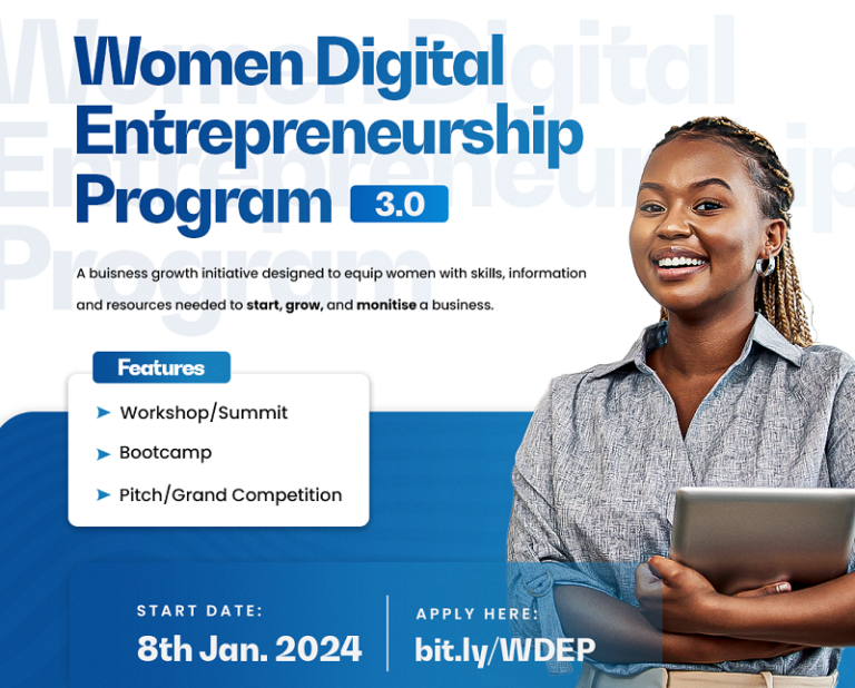 Call For Applications: Women Digital Entrepreneurship Program 2024 – Fully Sponsored Entrepreneurship Training for Nigerian Women