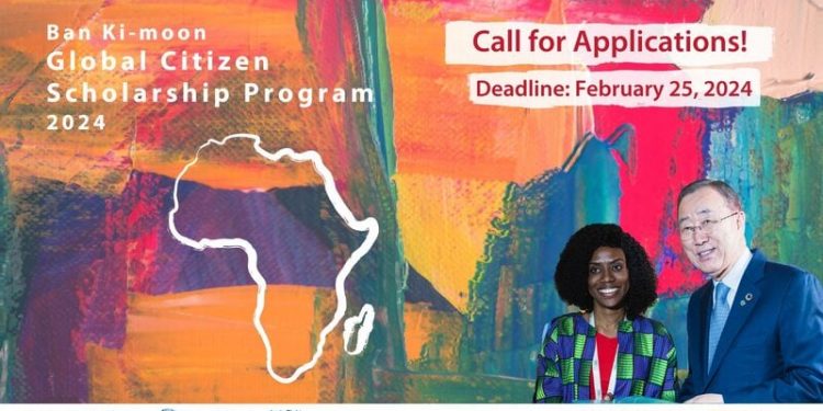 Call For Applications: The Ban Ki-moon Centre for Global Citizens (BKMC) Scholarship Program 2024 for Young AfricansCall For Applications: The Ban Ki-moon Centre for Global Citizens (BKMC) Scholarship Program 2024 for Young Africans