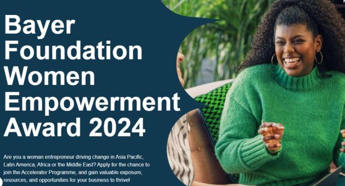Call For Applications: Bayer Foundation Women Empowerment Award (€25,000 Cash Prize)