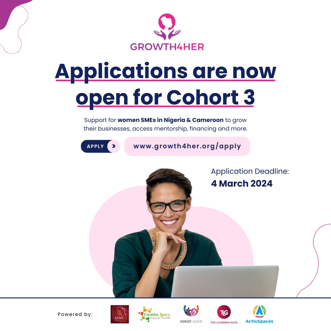 https://growth4her.org/empower-your-business-growth-apply-for-growth4her-cohort-3-transforming-women-led-smes-in-nigeria-and-cameroon/