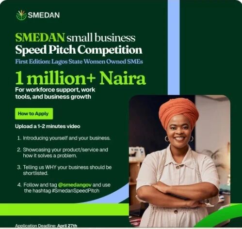 SMEDAN Unveils "SMEDAN Speed Pitch" SME Competition, With up to N1.5M cash prize