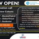 Call For Applications: YALI East Africa Regional Leadership Cohorts Cohorts 57 (Blended/Hybrid), 58 (Fully Virtual/Online), & 59 (Residential) Program (Fully Funded)