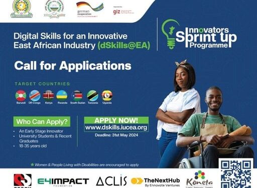 Call for Applications: Digital Skills for an Innovative East African Industry (dSkills@EA) Innovators Sprint up Program 2024