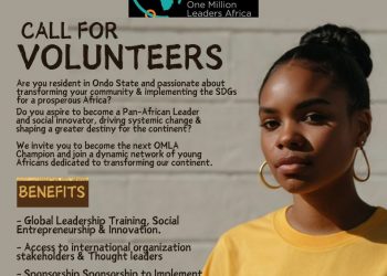Call For Applications: One Million Leaders Africa Champions (OMLA) Training program Ondo State