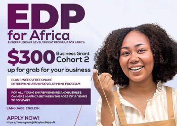 Call For Applications: EDP for Africa Business Grant 2024 for Young African Entrepreneurs ( Up to $300 Grant and Free 3-week Business Training with Certification)