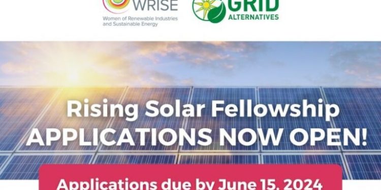 Call For Applications: GRID Alternatives/WRISE Solar Power Fellowship 2024