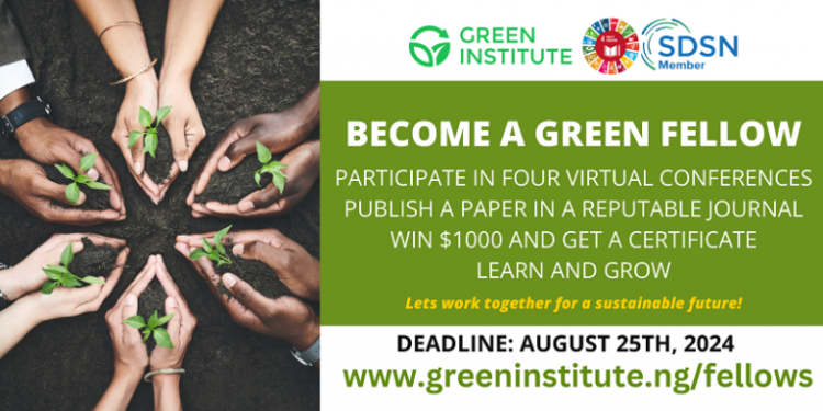 Call For Applications: Green Institute Fellows Program 2024 (win $1,000)